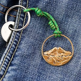 Bronze keychain “Mt. Elbrus – north face”