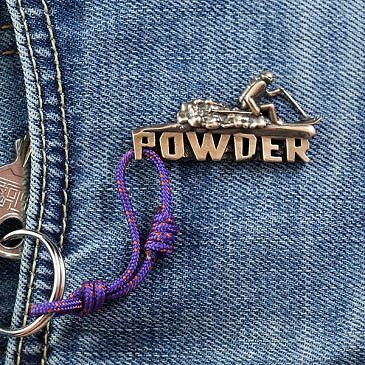 Bronze keychain “Powder skier”