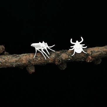 Earrings “Tick and mosquito”