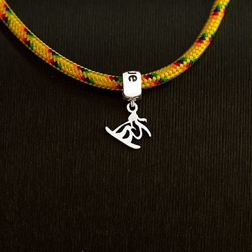 Charm Snowboarder. Fit Bracelets, Bangles and Necklaces