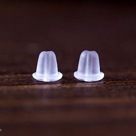Spare silicone ear plugs with hooks