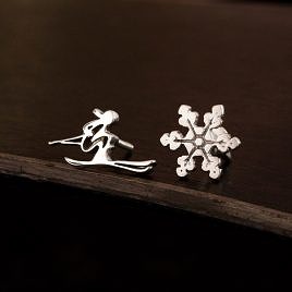 Earrings “Skiing”