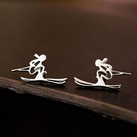 Earrings “skier girl”
