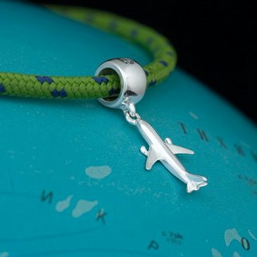 Charm “Plane”. Fit Bracelets, Bangles and Necklaces